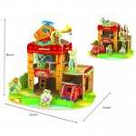 Fire Station Forest Cabin - Puzzle 3D din lemn